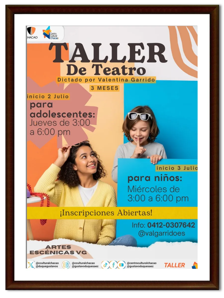 Taller de Teatro — Niños y adolescentes · Centro Cultural Chacao