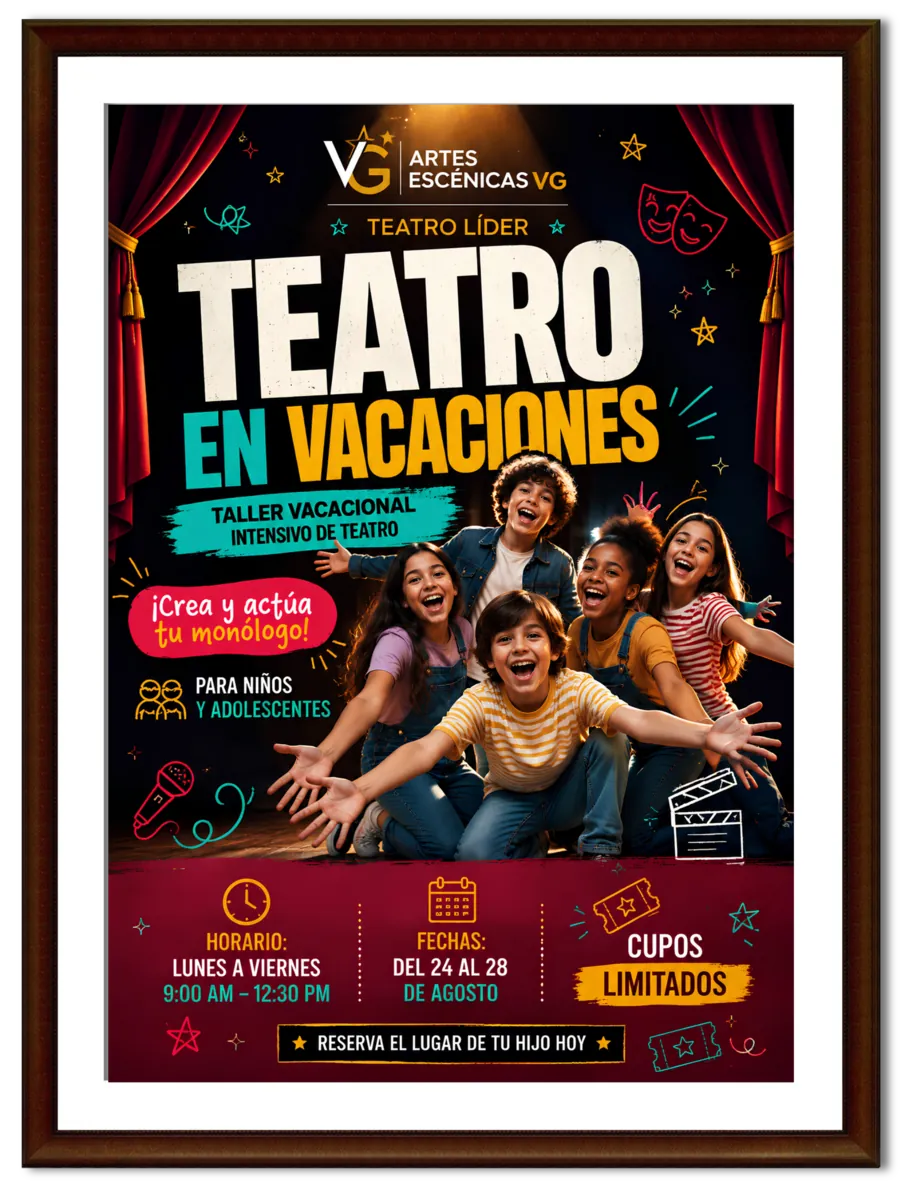Teatro en Vacaciones — Taller intensivo · Teatro Líder